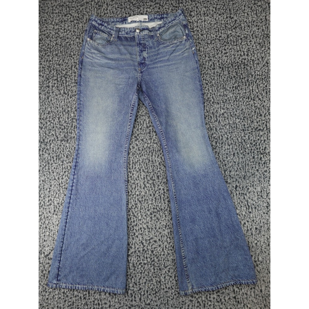 Rag & Bone Flare Jeans Womens 29 Blue High Rise Button Fly RC7525H7MPO